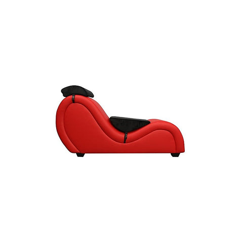 Kama Sutra Mebon Chaise Love Lounge Red With Black Pillows
