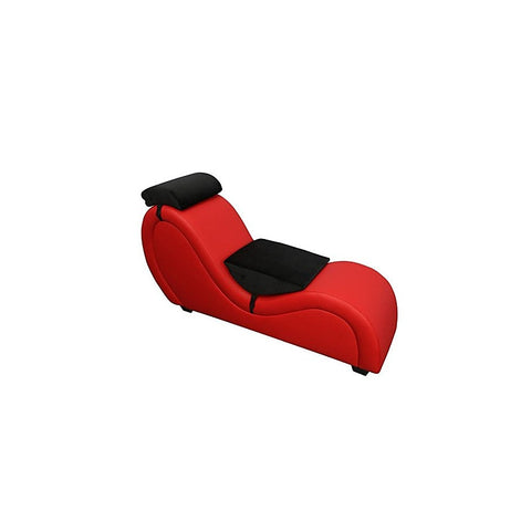 Kama Sutra Mebon Chaise Love Lounge Red With Black Pillows
