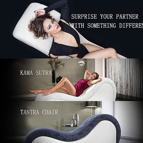 Kama Sutra Mebon Chaise Love Lounge Red With Black Pillows