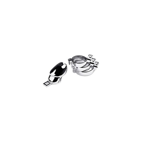Metal Silver Adjustable Male Chastity Cage by ToyFa