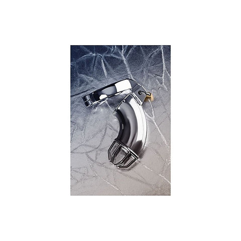 Metal Silver Metal Cock Cage With Rings & Lock by ToyFa