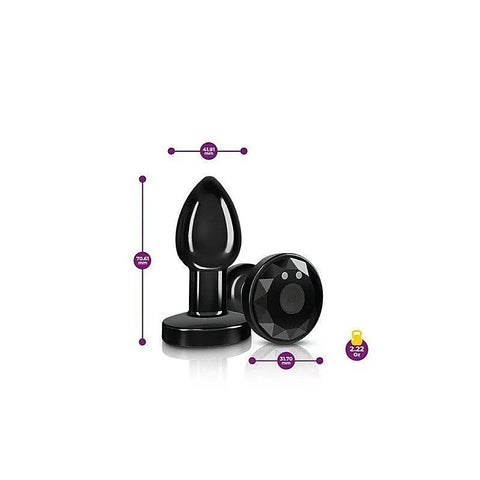 Cheeky Charms Gunmetal Vibrating Metal Butt Plug by Viben