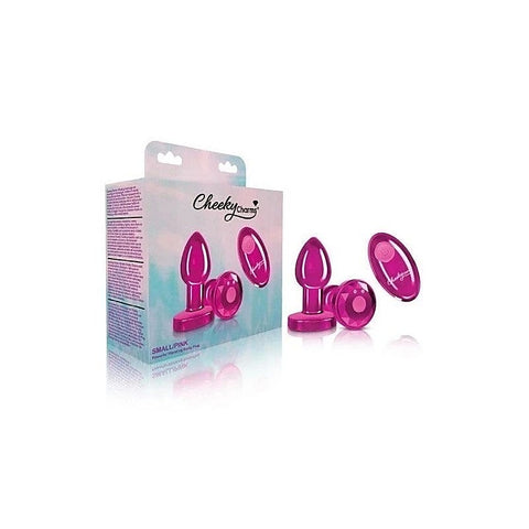 Cheeky Charms Pink Vibrating Metal Butt Plug by Viben