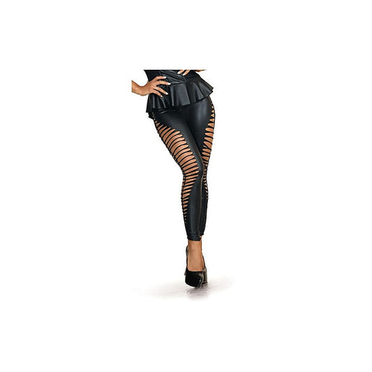 Stretch Wetlook Cut Out Leggings by Axami Lingerie