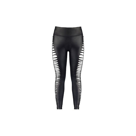Stretch Wetlook Cut Out Leggings by Axami Lingerie