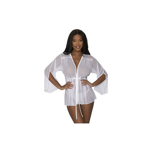 Flowing Short Robe by Magic Silk