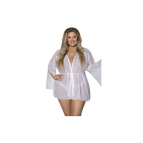 Flowing Short Robe by Magic Silk
