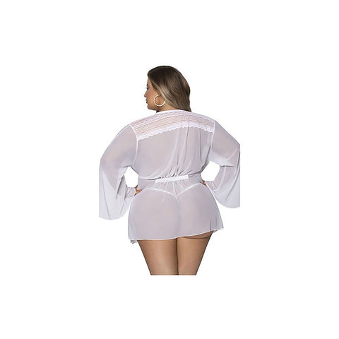 Flowing Short Robe by Magic Silk