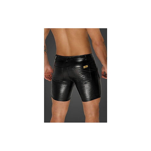 Snake Wetlook Mid Length Mens Shorts by Noir Handmade