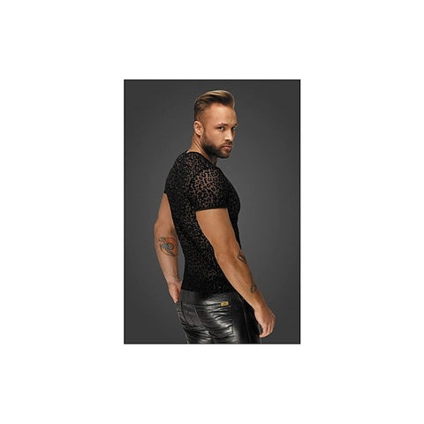 Leopard Flock V-Neck Fetish Wear Mens T-Shirt