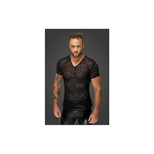 Leopard Flock V-Neck Fetish Wear Mens T-Shirt