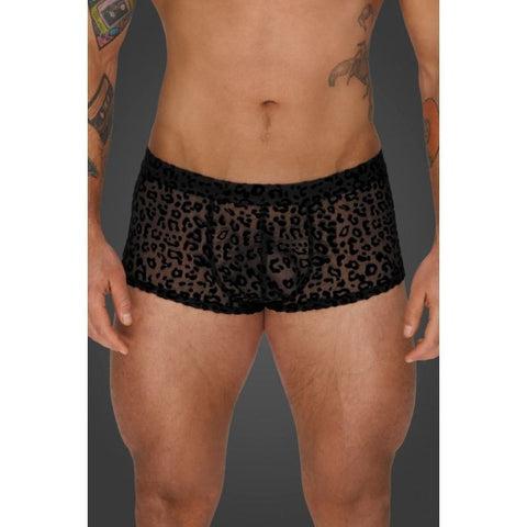 Leopard Flock Shorts by Noir Handmade