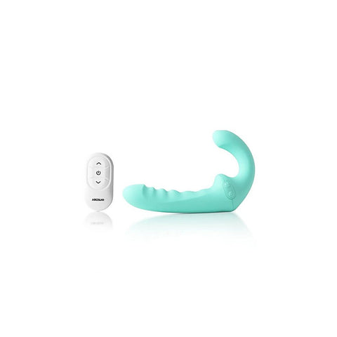 VibraTwin Remote Control Rechargeable Strap On by Arosum