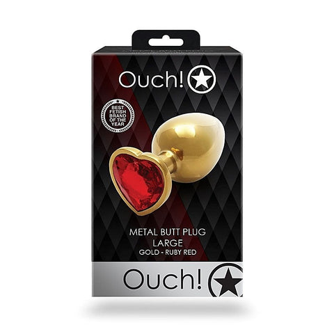 OUCH! Heart Gem Butt Plug - Large by Shots Toys