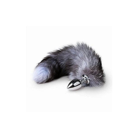 Fetish Collection Fox Tail No 4 Silver Anal Plug by Easytoys