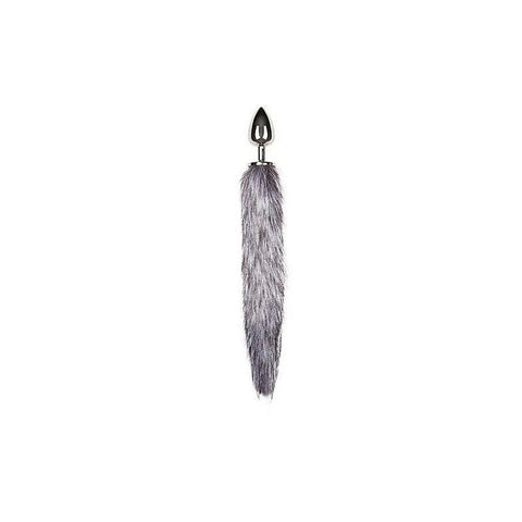 Fetish Collection Fox Tail No 4 Silver Anal Plug by Easytoys