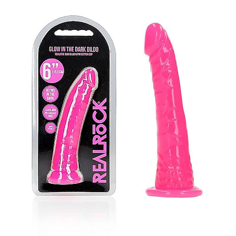 RealRock 15.5 cm Slim Glow in the Dark by Shots Toys