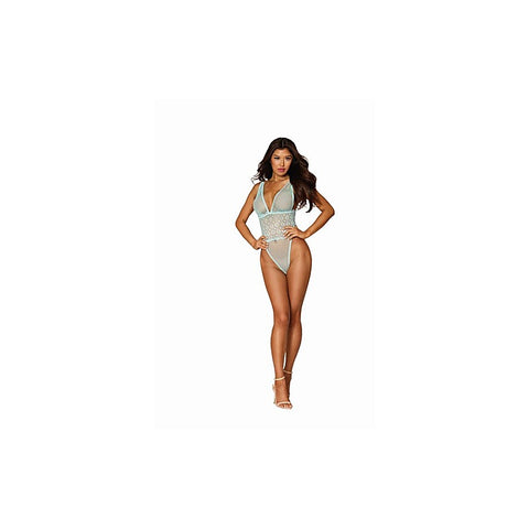Fishnet and Stretch Lace Teddy by Dream Girl Lingerie