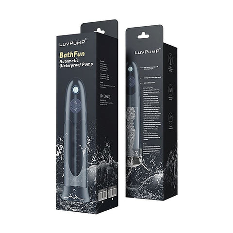 BathFun Automatic USB Waterproof Penis Pump w Magic Sleeve