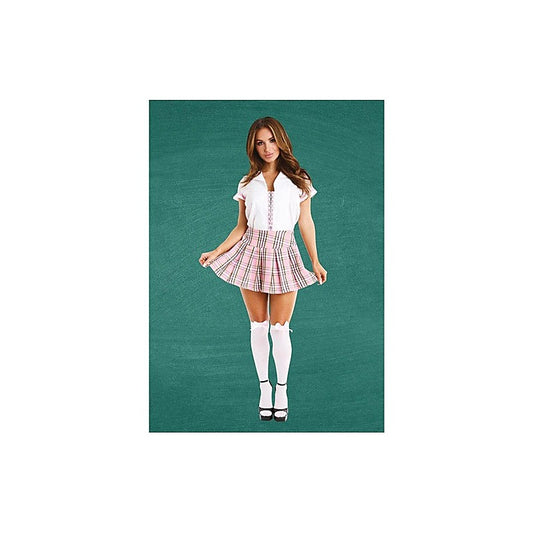 Teachers Pet 3 Piece Pink Private School Girl Costume