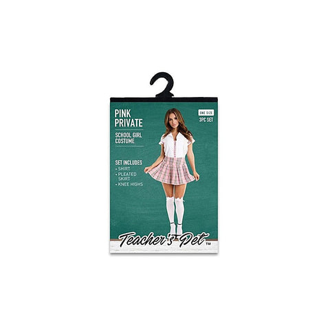 Teachers Pet 3 Piece Pink Private School Girl Costume