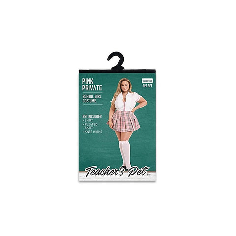 Teachers Pet 3 Piece Pink Private School Girl Costume