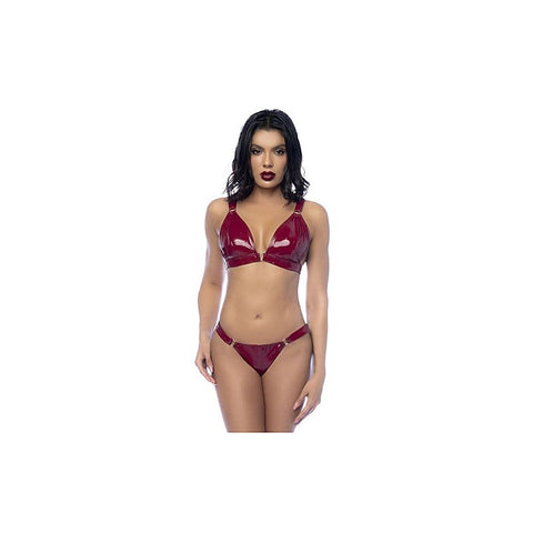 2 Piece Wet Look Vinyl Bra and Panty Set by Mapale