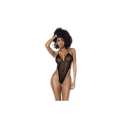 Polka Dot Halter Neck Womens Bodysuit by Mapale