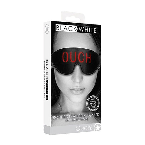 OUCH! BW Bonded Leather Eye-Mask by Shots Toys