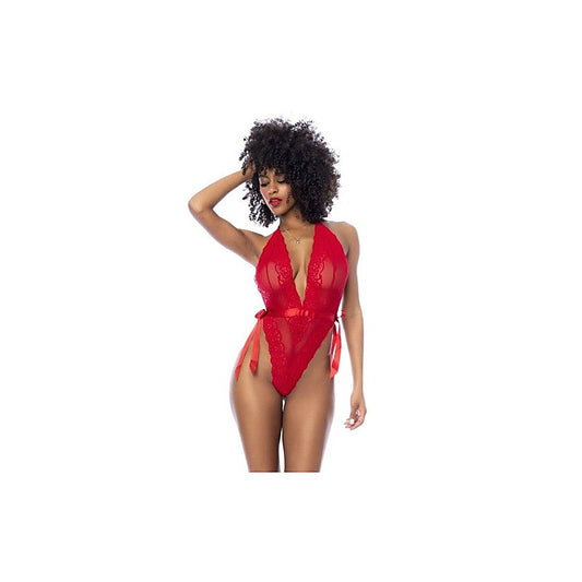 Women's Lace Bodysuit with Side Ties by Mapale