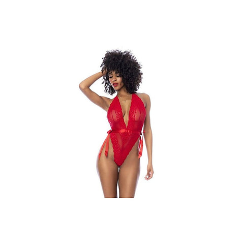 Women's Lace Bodysuit with Side Ties by Mapale