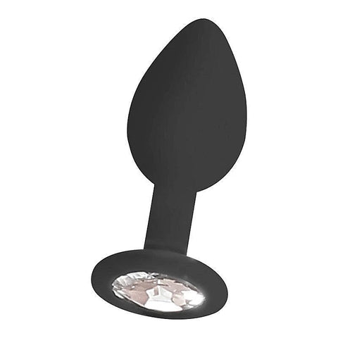 BW Silicone Butt Plug with Removable Jewel by Shots Toys