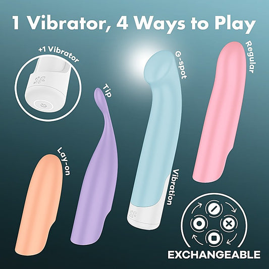 Playful Four Interchangeable G Spot Vibrator by Satisfyer