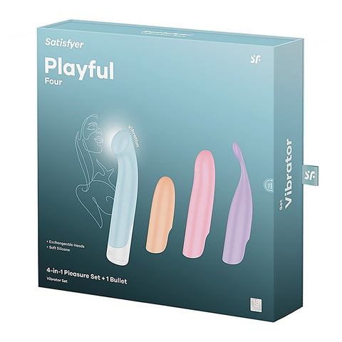 Playful Four Interchangeable G Spot Vibrator by Satisfyer