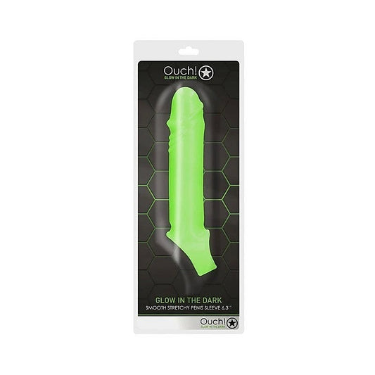 Glow In Dark Smooth Stretchy Penis Sleeve by Shots Toys