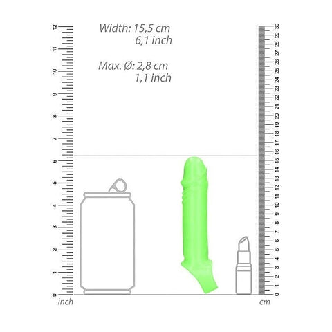 Glow In Dark Smooth Stretchy Penis Sleeve by Shots Toys