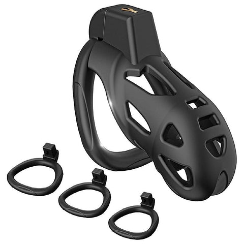3D Ventilation Male Chastity Cock Cage Lock Set by BDStyle