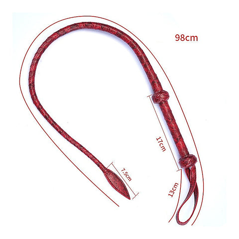 Unique Design Artificial Snake Leather Horse Bondage Whip