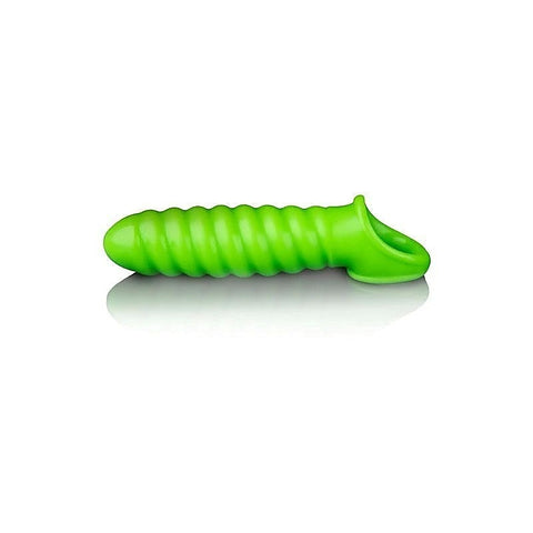 OUCH! Glow in Dark Swirl Stretchy Penis Sleeve by Shots Toys