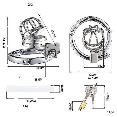Stainless Steel Adjustable Male Chastity Cock Cage