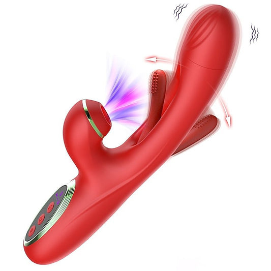 Flapping Clit Sucking 10 Functions Rabbit Vibrator