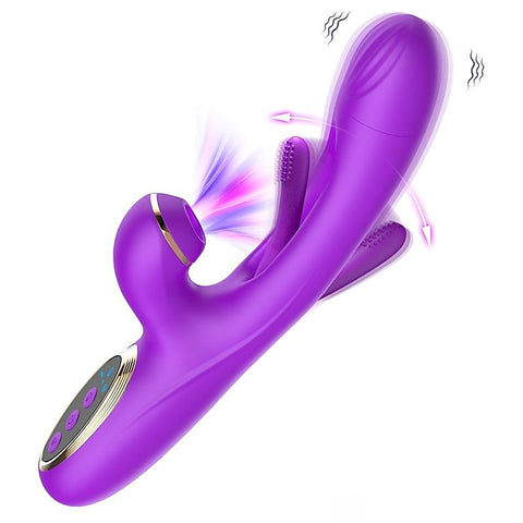 Flapping Clit Sucking 10 Functions Rabbit Vibrator