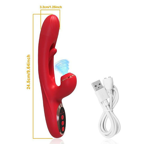 Flapping Clit Sucking 10 Functions Rabbit Vibrator