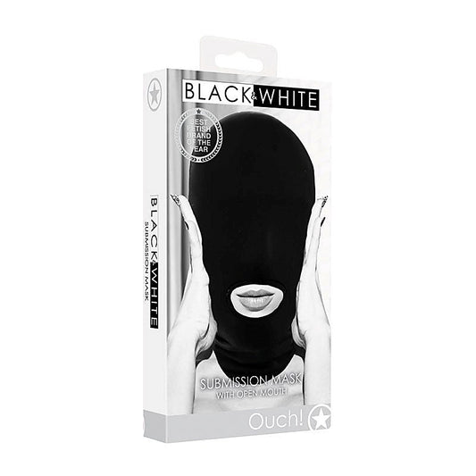 OUCH! BW Submission Mask With Open Mouth by Shots Toys