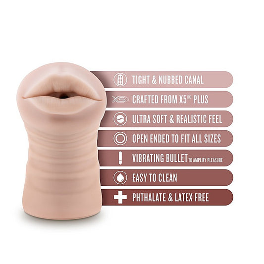 EnLust Nicole Vibrating Oral Sex Stroker by Blush Novelties