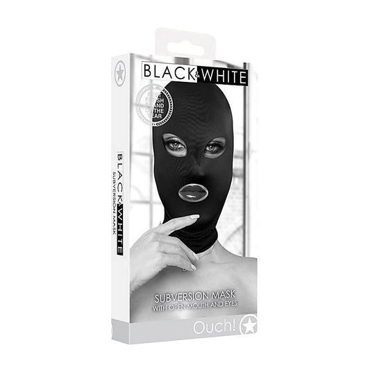 OUCH! BW Subversion Mask With Open Mouth by Shots Toys