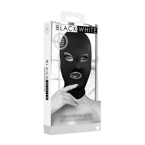 OUCH! BW Subversion Mask With Open Mouth by Shots Toys