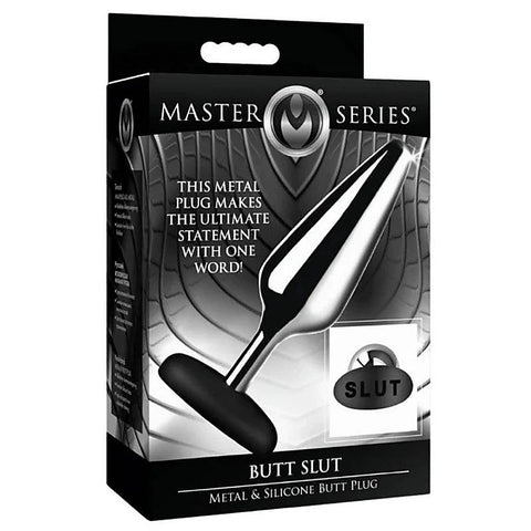 Master Series Butt Slut Metal and Silicone Butt Plug