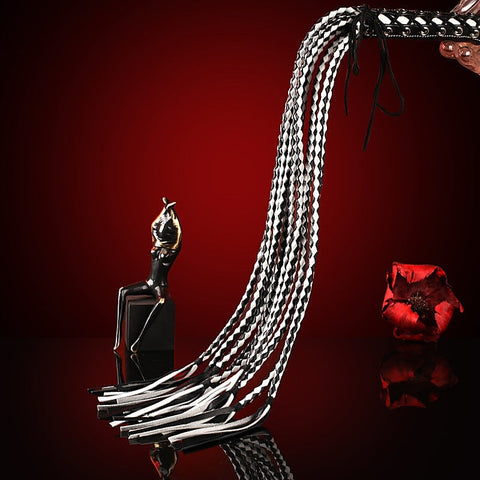 Leather Cat 12 Tails Bondage Whip by BDStyle