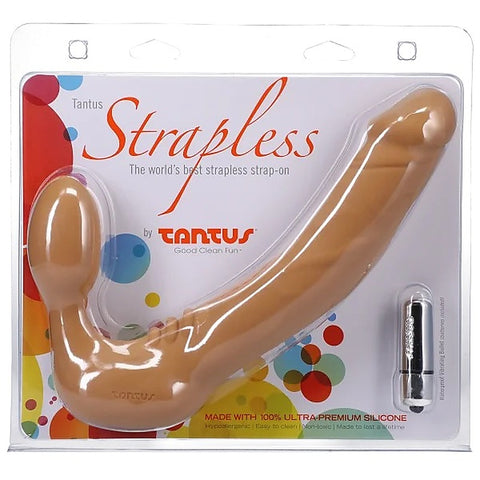 Real Vibrating Strapless Strap On Dildo by Tantus